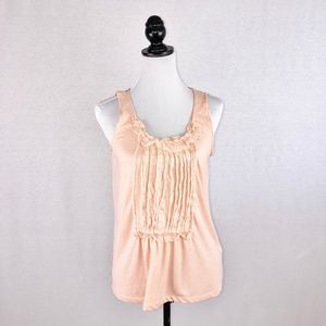 J.Crew peach tuxedo front tank top